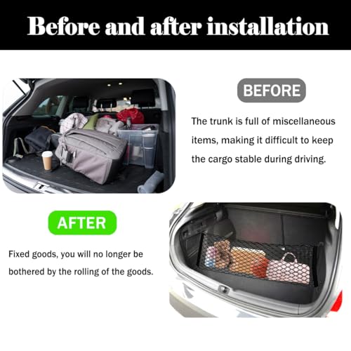Image of Car Trunk Storage Organizer, Small Ceiling Cargo Net, Suitable for SUV, Pickup, Truck Bed, and Other Vehicles (L)