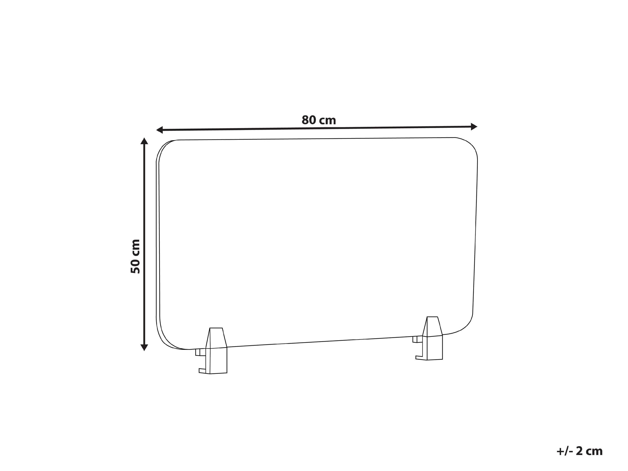 Beliani Panneau Séparateur de Bureau Acoustique et Visuel 80 x 50 cm en Polyester et Matériau Synthétique Beige Split