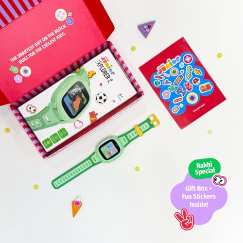Image of Noise Junior Explorer 2 Delight Gift Box - Smart Watch for Kids with 4G SIM Compatibility, 2-Way Video & Voice Calling, Geofencing, Real-Time Location Monitoring via Google Maps (Happy Meadow)