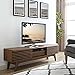Modway Render Mid-Century Modern Low Profile 59 Inch TV Stand in Walnut