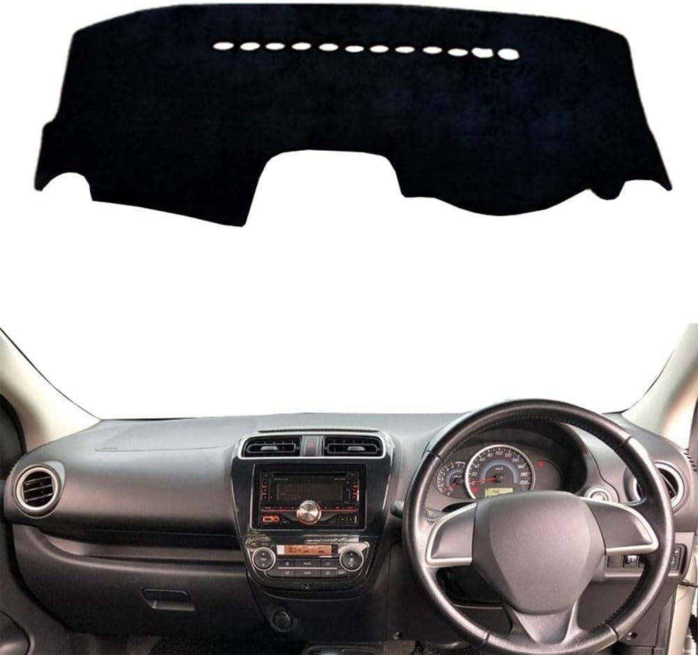 ZhangXD Car Dashboard Cover for Mitsubishi Attrage 2012-2022, Non-Slip Dash Board Sun Shield Protector Anti-Glare Anti Dust Interior Accessories
