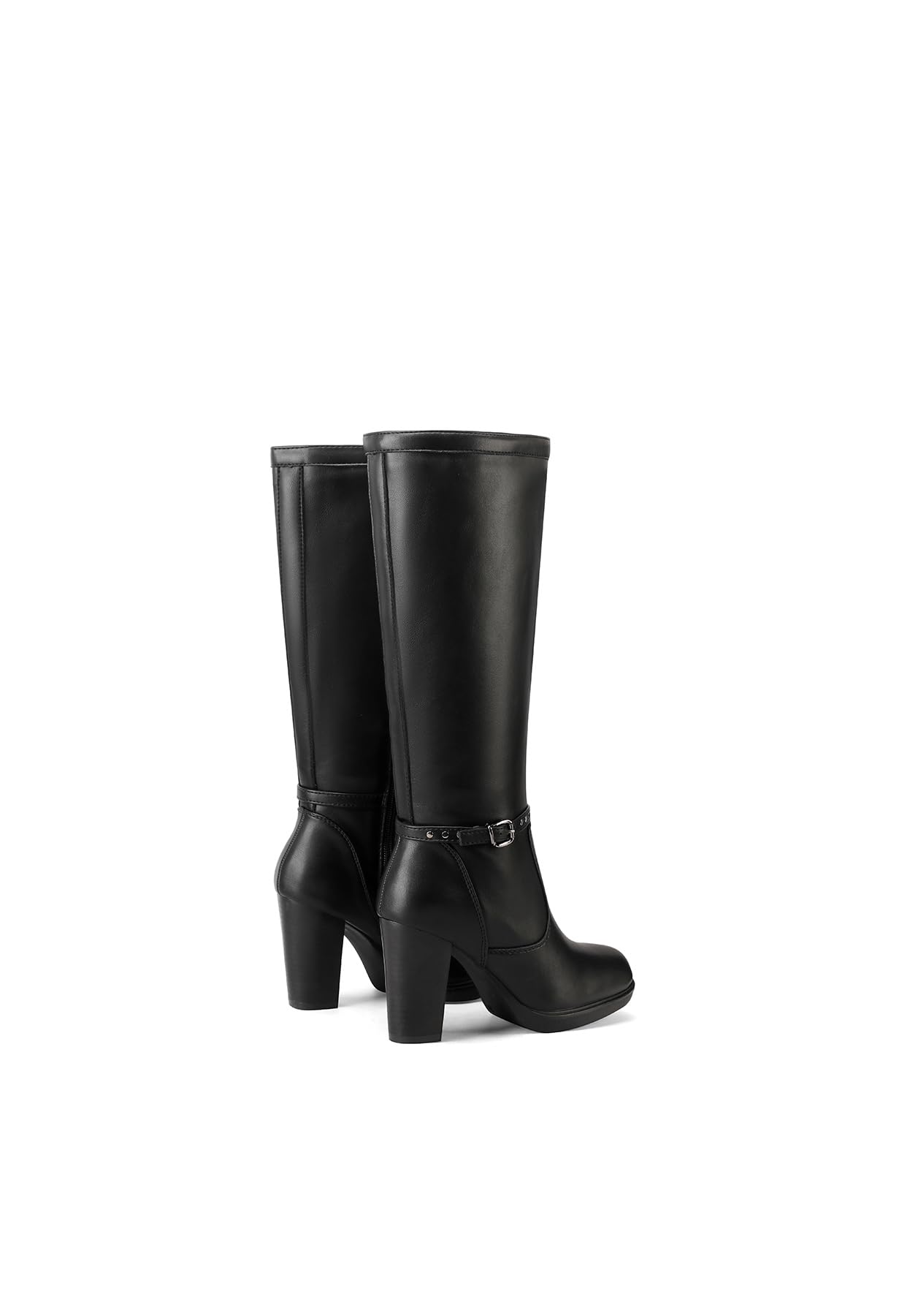 QUEEN HELENA Botas Altas con Tacón Cremallera Lateral Casual Mujer X31-118