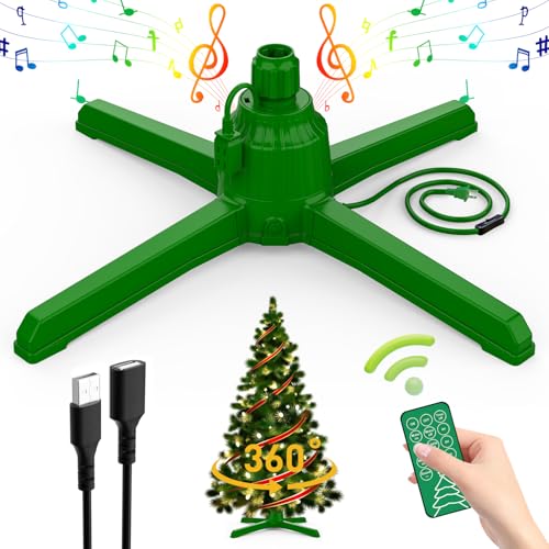 Taoqqi WX-DLX1 360 Degree Rotating Christmas Tree Stand, Adjustable Spinning Christmas Tree Base For Up To 9.8Ft And 130 Pounds Artificial Tree cover