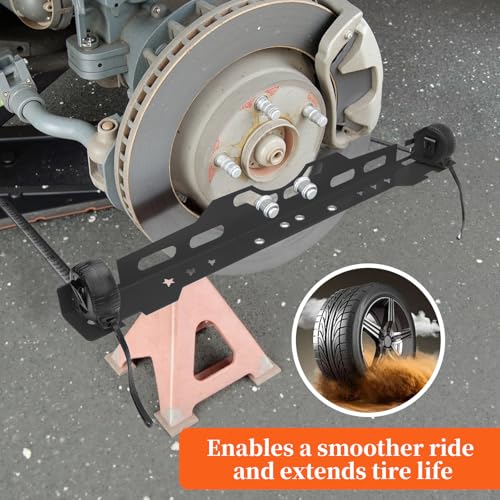 Image of Toe Alignment Tool Plates 2Pcs, Wheel Toe Alignment Tool Plate with 2Pcs Tape Measures, with Hanging Holes - Fast and Accurate Measurements,Suitable for Various Vehicles (Requires Connection) Black