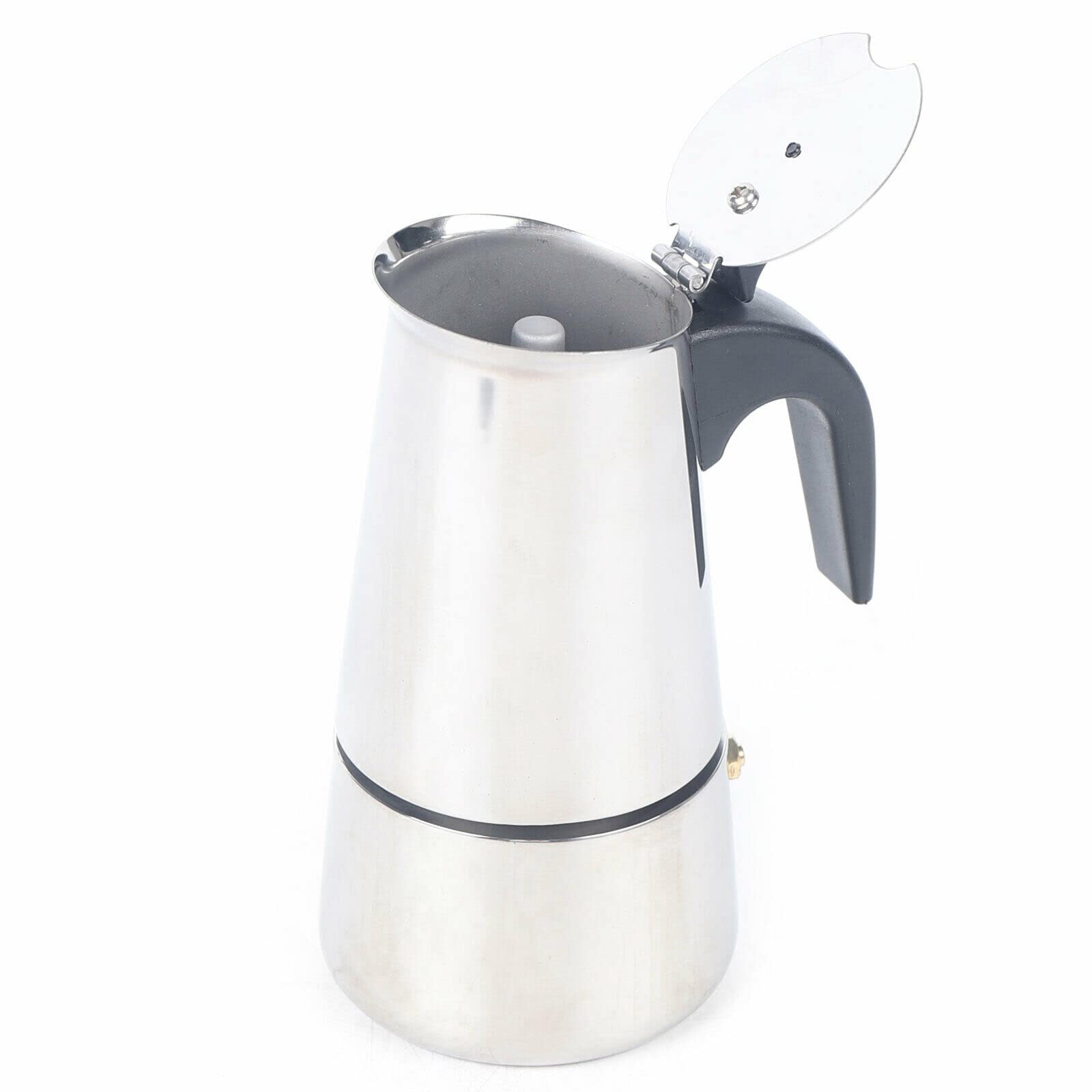 Cafetera espresso eléctrica, 220 V, 4/6 tazas, cafetera de acero inoxidable con cocina eléctrica, cafetera Moka para cocina (6 tazas (300 ml)