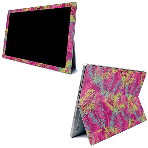 Image of MightySkins Carbon Fiber Skin for Microsoft Surface Pro 7 - Magenta Summer | Textured Carbon Fiber Finish | Easy to Apply, Remove, and Change Styles | Made in The USA