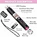 IVVTRYI Red Laser Pointer USB Charging Office Teaching Flashlight Laser Pointer Cat Toy Indoor Training Cat