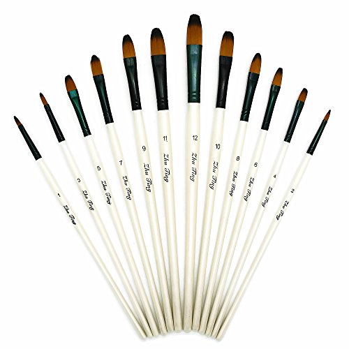 Set di pennelli Filbert e pennelli con setole