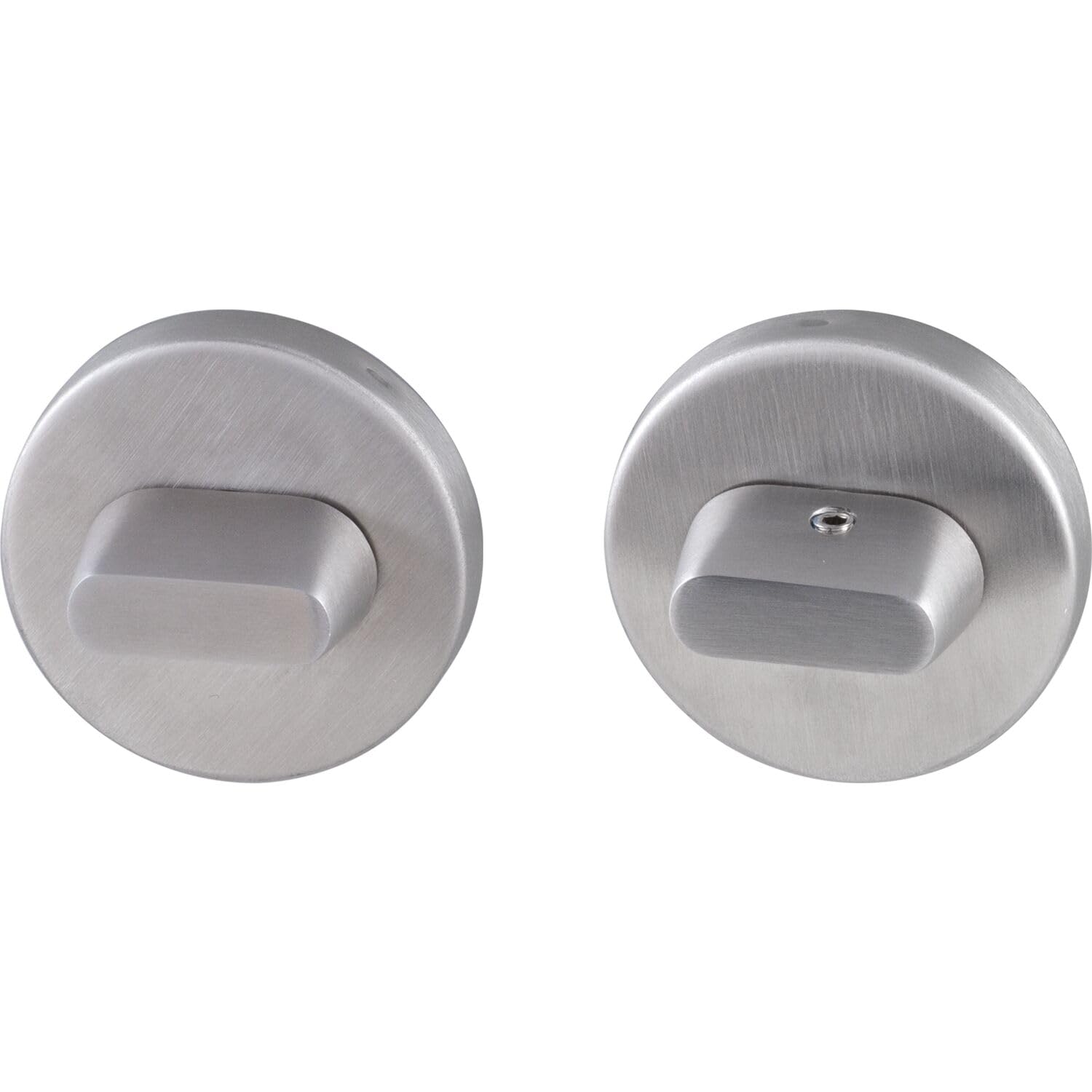 MARCHESI Toilet Rosette 53 mm with Rotary Latch on Both Sides - 2 x Latches + Rosette Matte Stainless Steel