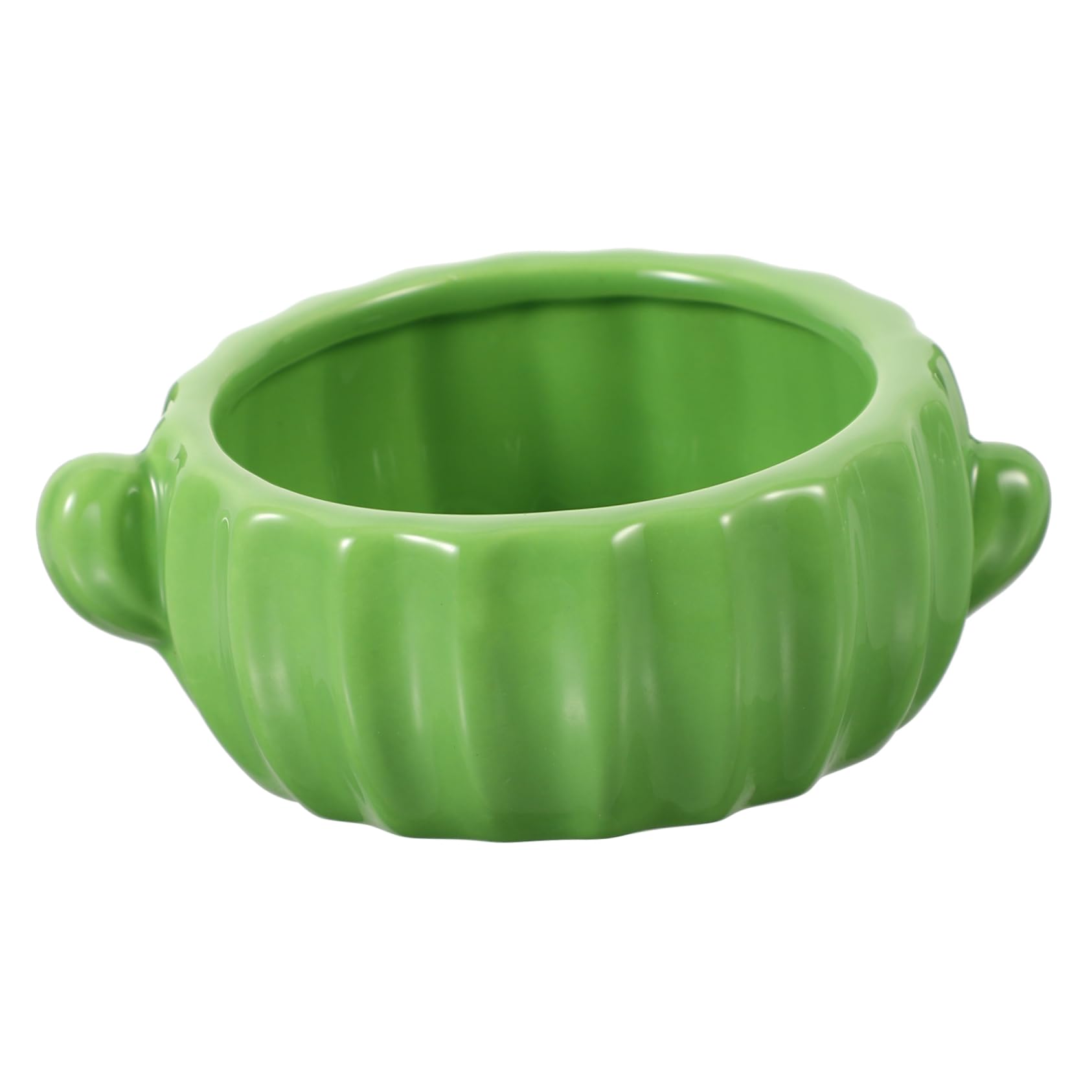 VANZACK Cactus Shaped Ceramic Hamster Bowl for Animals Smooth Surface Food and Water Dish for Guinea Pigs Chinchillas and Other Pets Present for