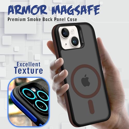 Image of V-TAN Ultra Matte Back Cover for Apple iPhone 14 Plus | Magnetic Case Compatible with Wireless Charging | Shockproof Stylish Protective Design Cover with Anti-Slip Grip - (Brown)
