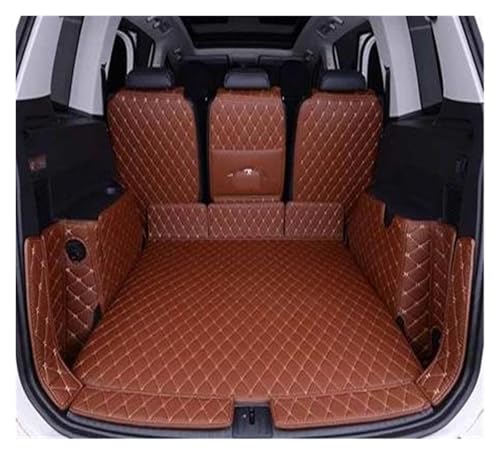 Tapis de coffre Tiguan L marron en cuir pour les sorties en famille