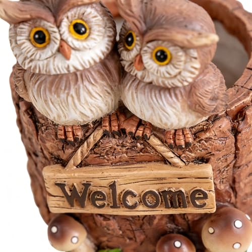 Pots de fleurs mignons petit format résine avec figurines animaux déco - 7