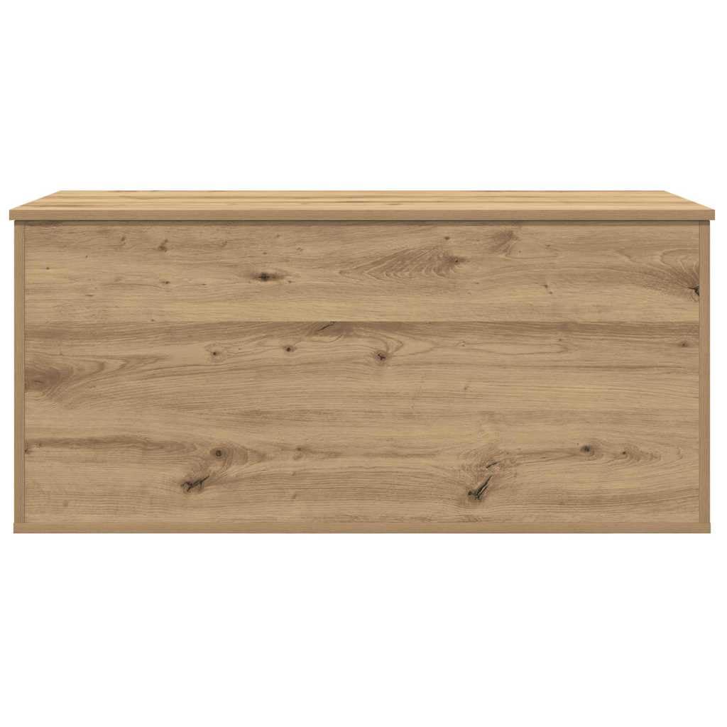 vidaXL Caja de Almacenamiento Roble Artisan 100 x 42 x 46 cm, Caja de Almacenamiento Moderna, Organizador Rectangular, Solución sin Desorden, Espacio Ample, Diseño Compacto | Suficiente lugar para todas tus cosas, Hecho de roble macizo, Acabado brillante