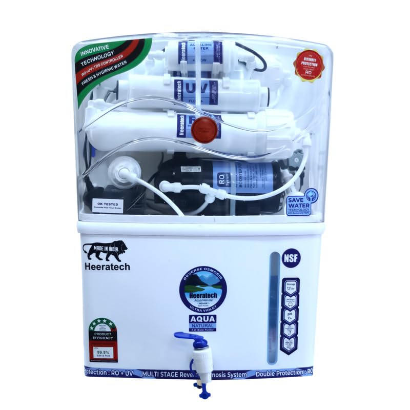 AQUA RO Water Purifier 4 in 1 Copper technology RO Water Purifier with UV, UF, TDs Adjuster and Fully Automatic Function, 12 Liter, White