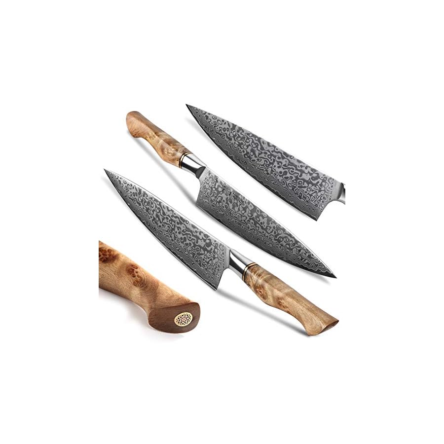 HEZHEN-Chefs-Knife-Professional-83-inch-Damascus-Steel-Kitchen-Knife-VG10-Gyuto-Knife-Master-Series-Chef-Cooking-Tool-at-HomeRestaurant-Figured-Sycamore-Wood-Handle HEZHEN Chef's Knife-Professional-8.3 inch Damascus Steel, Kitchen Knife VG10 Gyuto Knife-Master Series Chef Cooking Tool at Home,Restaurant-Figured Sycamore Wood Handle
