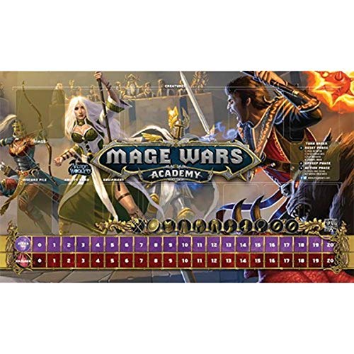 Arcane Wonders Mage Wars Academy 14 x 24 Priestess vs Warlock Playmat Board Games