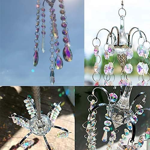 H&D HYALINE & DORA Chandelier Wind Chimes AB Coating Crystal Prisms Hanging Suncatcher Pendant Home Decor Gifts - Image 6