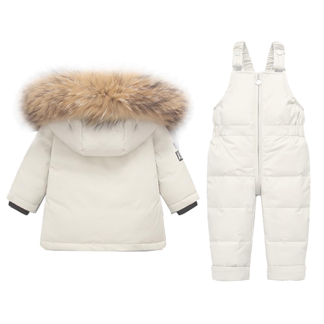 Baby Kleinkind Schneeanzug Warm Winteranzug Winterjacke Und Skihose Mit Schneelatzhose Lätzchen Hose 2pcs Outfit Set