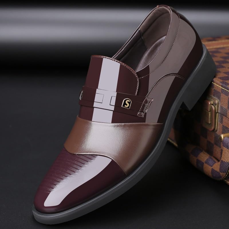 Luxury Leather Men Shoes for Wedding Formal Oxfords Business Casual Office Work Shoes for Men Classic Mens Pointy Dress Shoes2