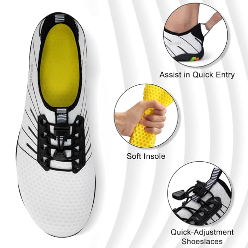 Image of ATHMILE Water Shoes for Men Women River Swim Beach Pool Adult Quick Dry