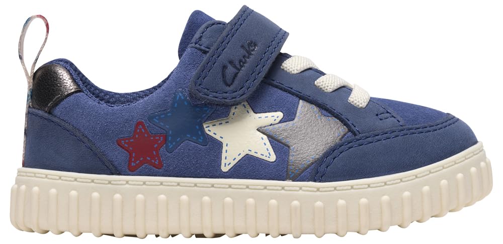 Clarks Cove Go T Childrens Blue Leather, 4