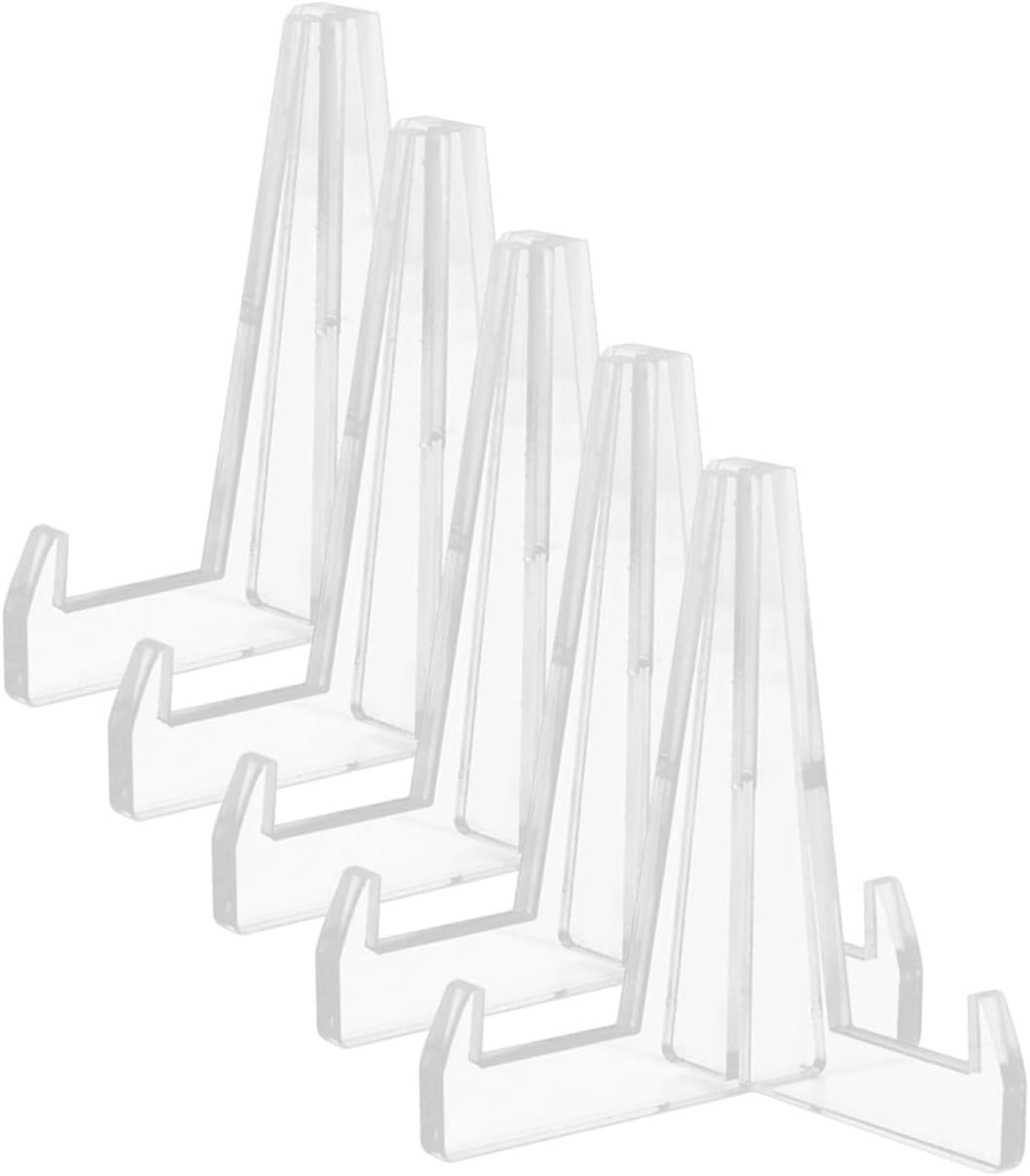 10pcs Acrylic Display Stands for Plates and Art Dinner Plate Holders for Showcasing Supplies and Decorative Items Kitchen Dining Room