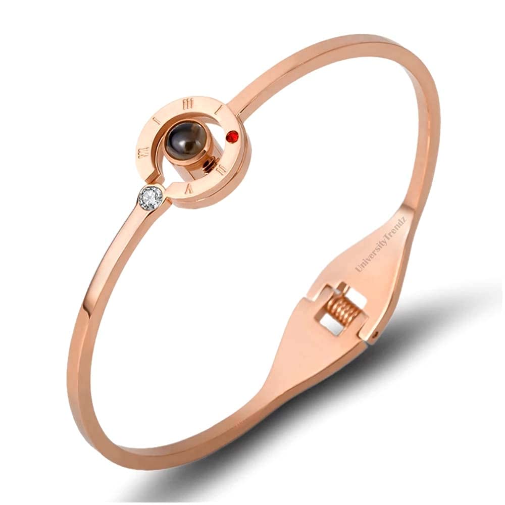 University Trendz 100 Languages Love Memory Projection Bracelet, Best Memorable Gift For Lover/Moms/Wife/Girlfriend (Rose Gold) (B093HZ1SCB) Amazon Price History, Amazon Price Tracker