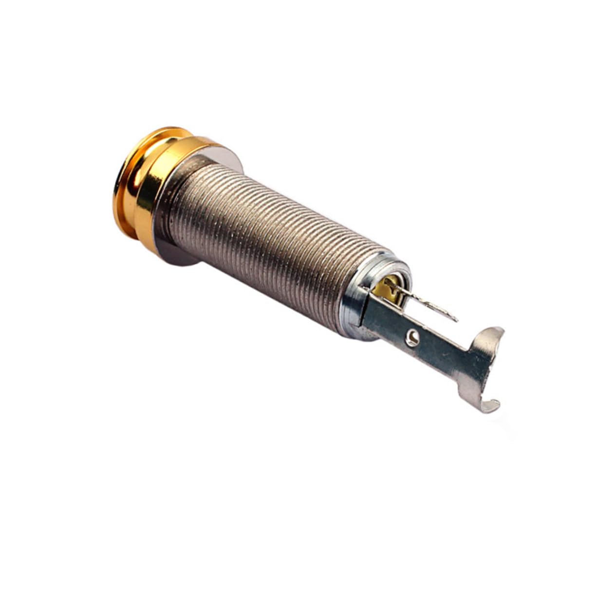 OFFSCH Gt224 Two-channel Jack End Pin Jack Socket for Guitar Bass Brass Threaded