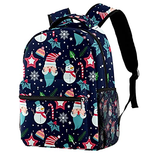Sac à dos avec porte-bouteille et motifs de Noël idéal pour le voyage des jeunes