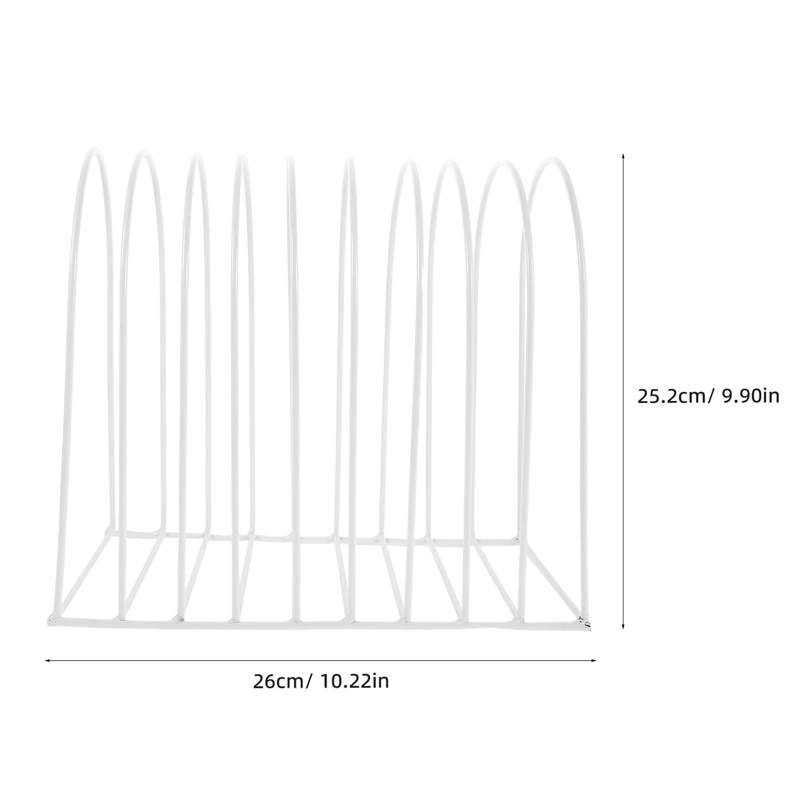 Organizzatore da Scrivania in Metallo con Scomparti Verticali, Libreria da Tavolo Porta Documenti e File Sorter, Scaffale Compatto per Ufficio e Studio, Soluzione di Archiviazione
