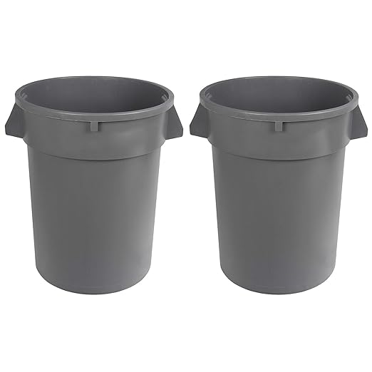 Heavy Duty Durable Round Trash Can,Pack of 2)
