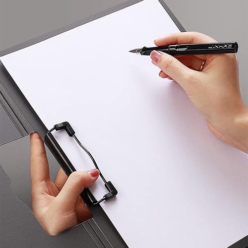 Miniatura 4 de Carpeta A4 sin perforaciones con abrazadera de acción de resorte, clips fuertes, carpeta de archivos para oficina, comercial, escuela, documentos,