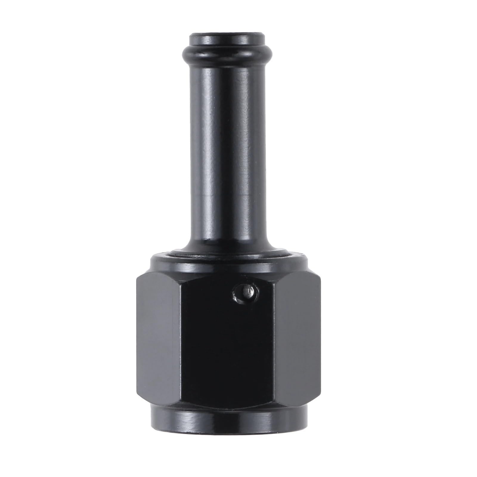 1Pc Female Barb Hose Fitting Adapters Straight Swivel Aluminum Anodized Black for Automotive Fuel Oil Lines(AN6 5-16)