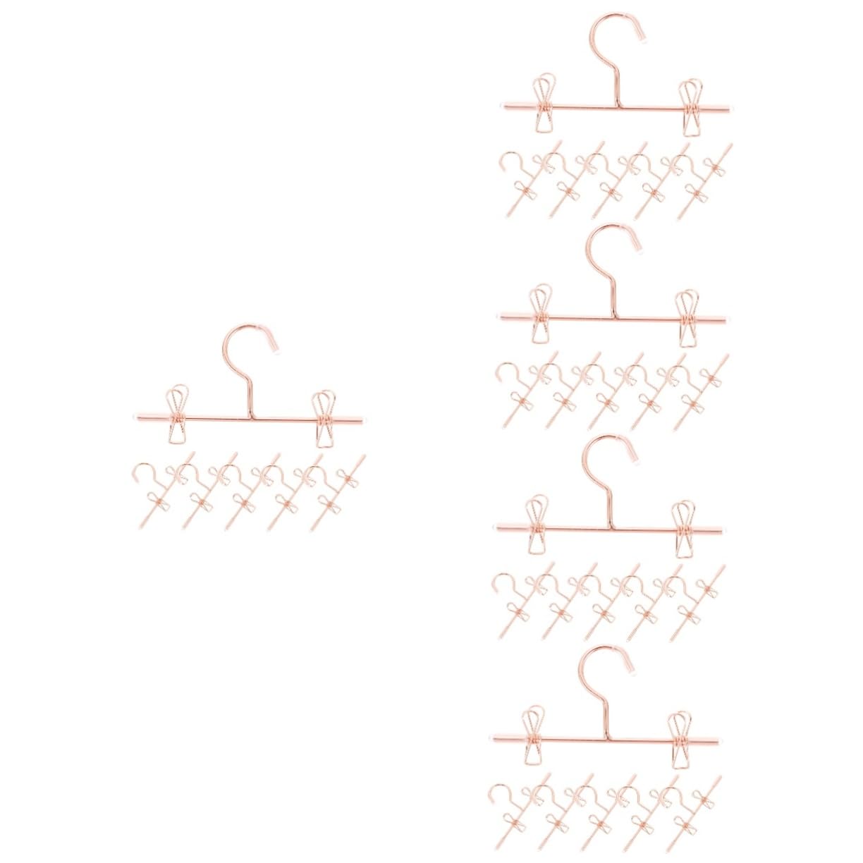 Garneck 5sets Mini House Decor Hangers Simulation Mini Hangers for Doll Clothes Boys and Girls Toy 6pcs*5