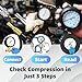 TenutaRealX 8PCS Compression Tester Kit for Gas Engines, Cylinder Pressure Gauge 0-300 PSI with Case – Fits Car, Motorcycle, Small Engine, ATV