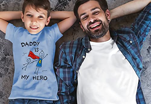 Image of Mrocioa for Dad from Daughter Son Daddy is My Hero Toddler Boy Girl Kids T-Shirt