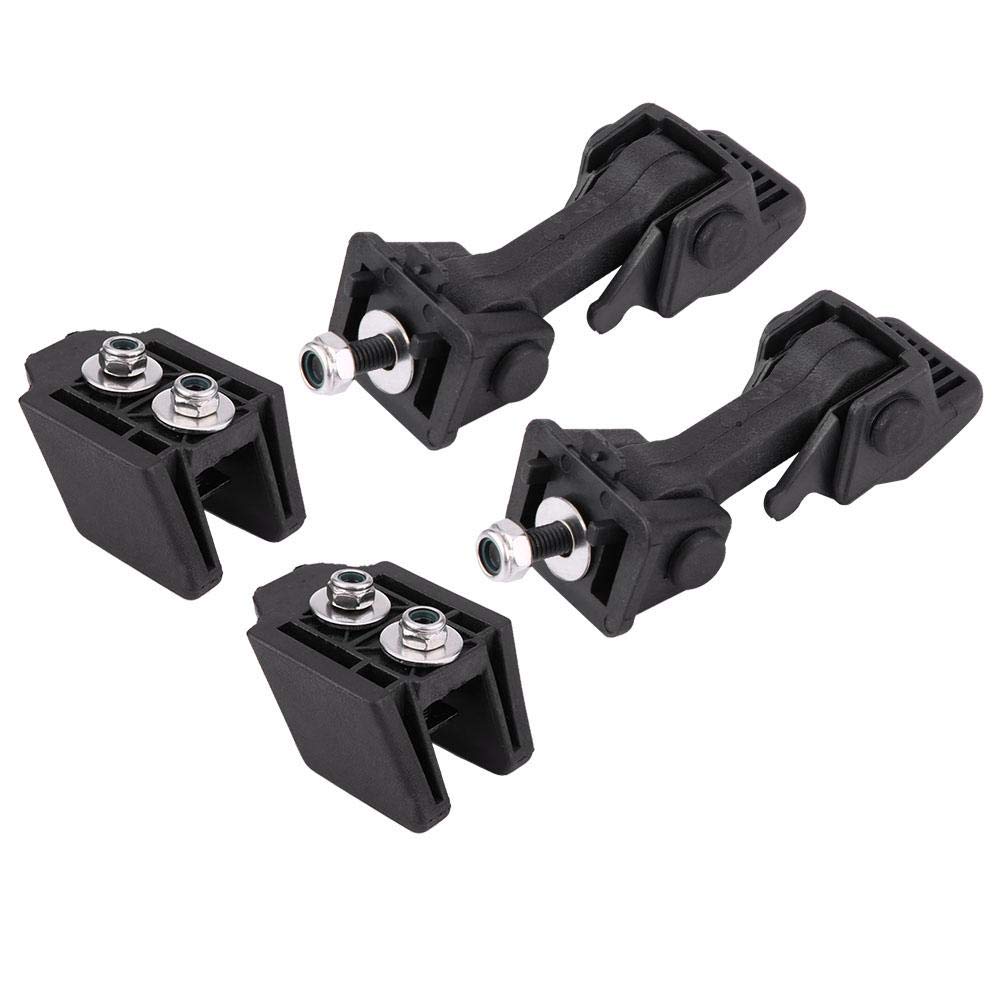 KIMISS 1 paire Loquet de Capot Attache de Sécurité et Support de Capot Avant en ABS pour TJ 97-06 (noir)