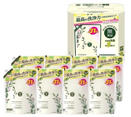 さらさ洗濯用洗剤詰め替え超特大サイズ　8袋　オマケつき さらさ洗濯用洗剤詰め替え超特大サイズ 8袋 オマケつき Amazon