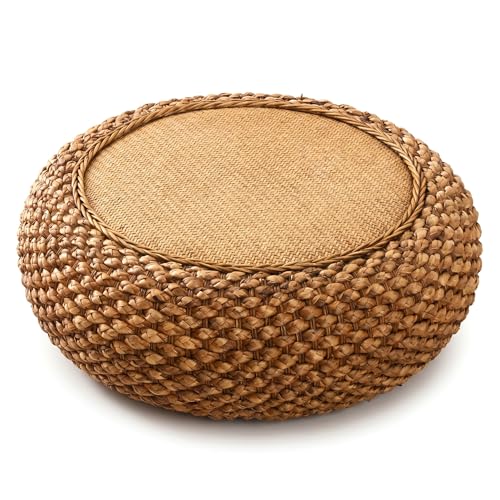 Cojín de suelo japonés NASSMOSSE otomano de ratán tejido a mano para tatami de casa 16x5 pulgadas 2