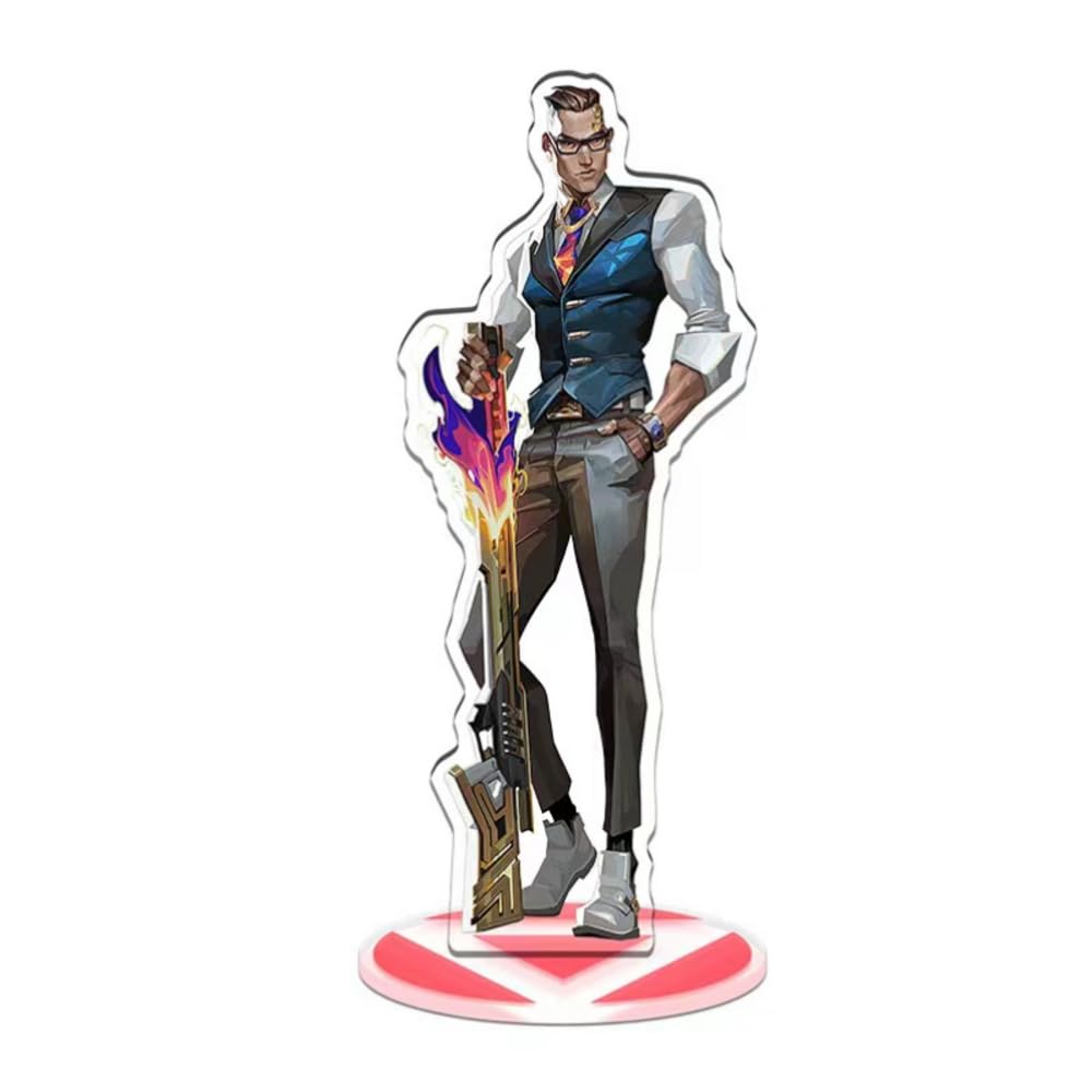 NIRBO Figurine Valorant – Cypher – Support Acrylique 17 Cm – Décoration Autonome – Cadeau Fan