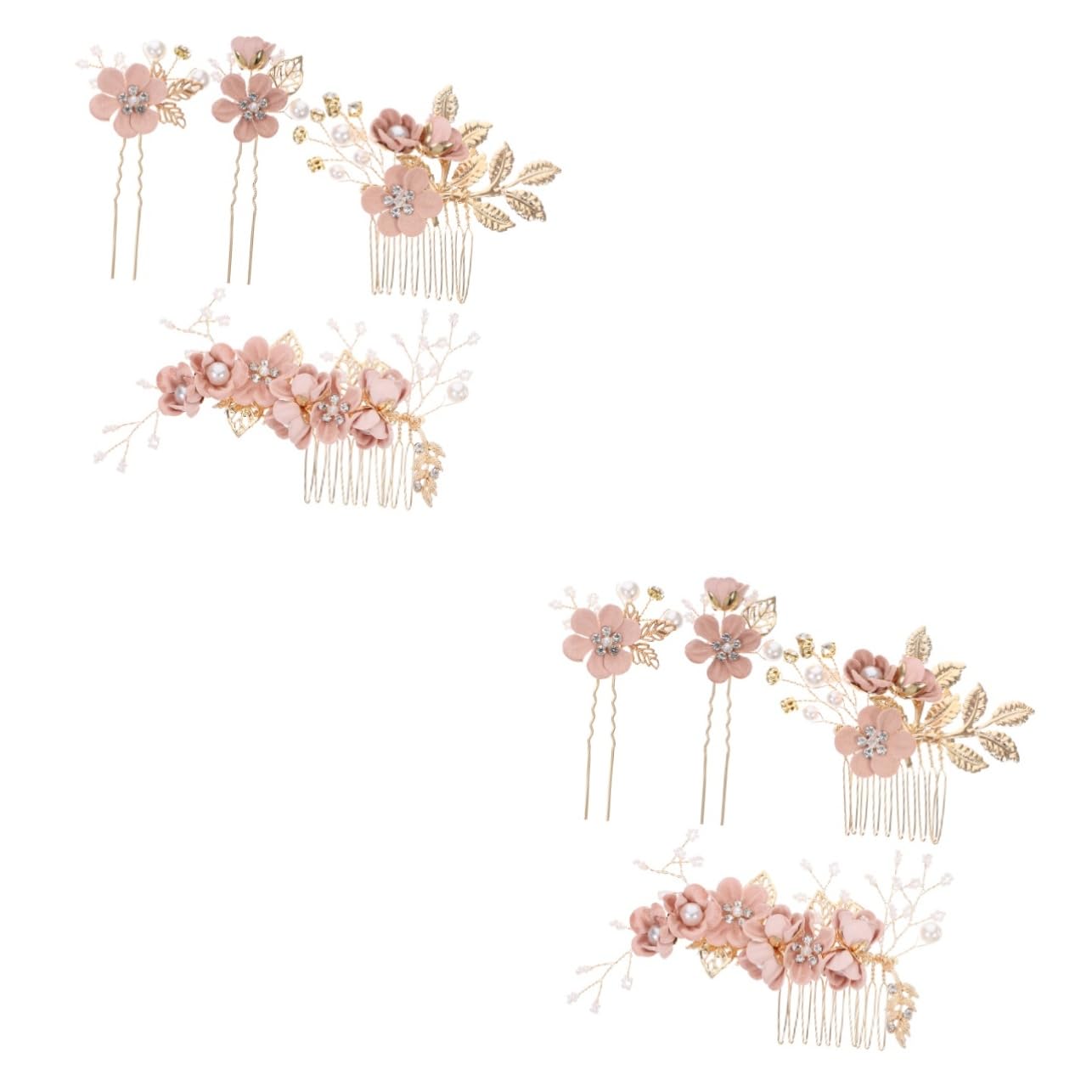 Healeved 8pezzi Accessori Per e Pettine e Fermaglio Per Matrimonio Decorazioni Floreali Per Acconciature