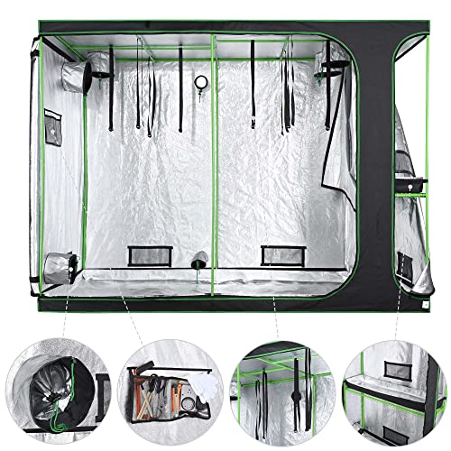 Lagarden 9X4 Grow Tent,108"X48"X80" 2In1 600D Mylar Hydroponic Growing Tents Mushroom Grow Tent Reflective Growing Room #TOP5