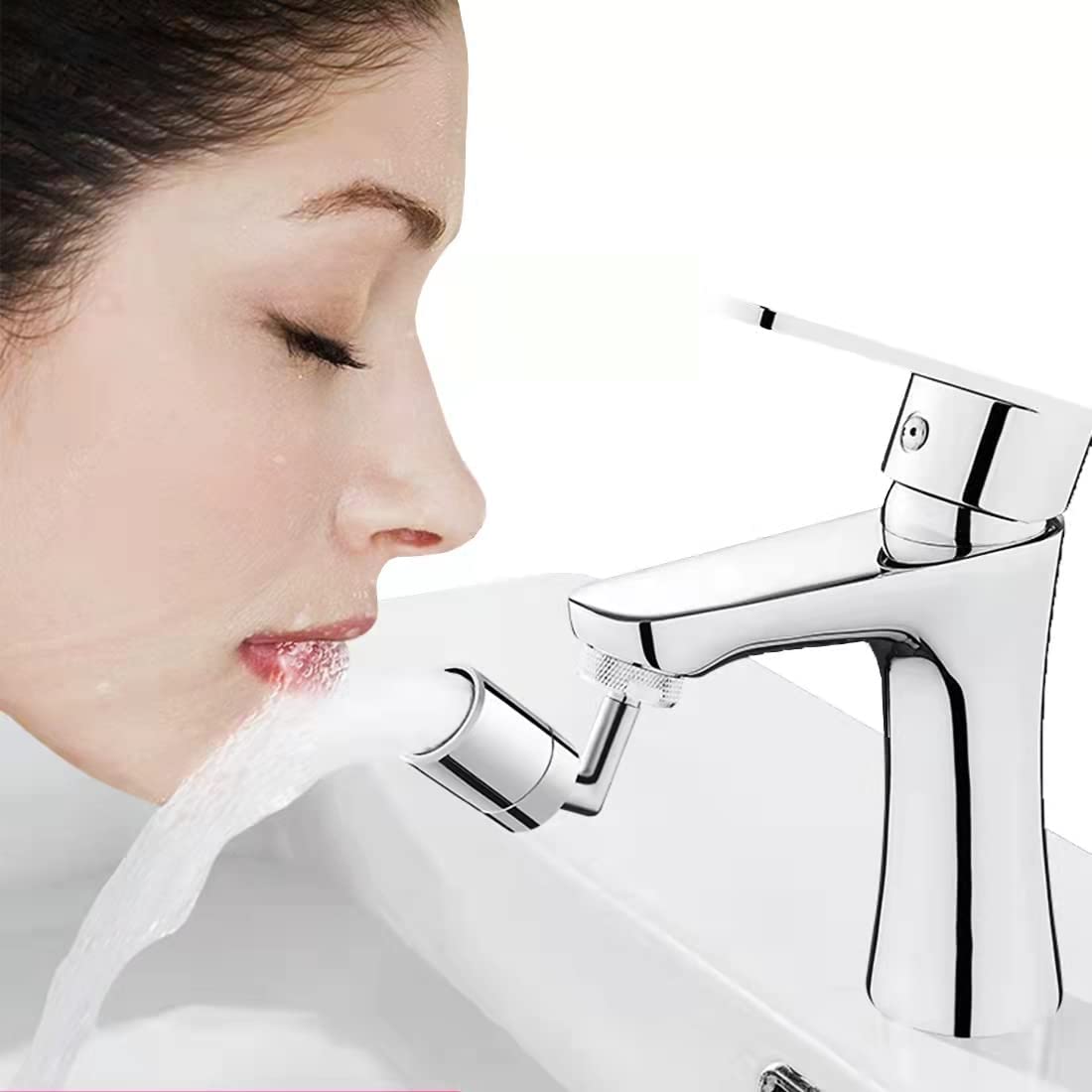 Bresiyar Universal Splash Filter Faucet 720 Rotating Faucet Extender Aerator Non Splashing Swivel Sink Faucet Head with 2 Water Outlet Modes for Bathroom and Kitchen(With accessories) (Silver) (B0BZWCHG9M) Amazon Price History, Amazon Price Tracker
