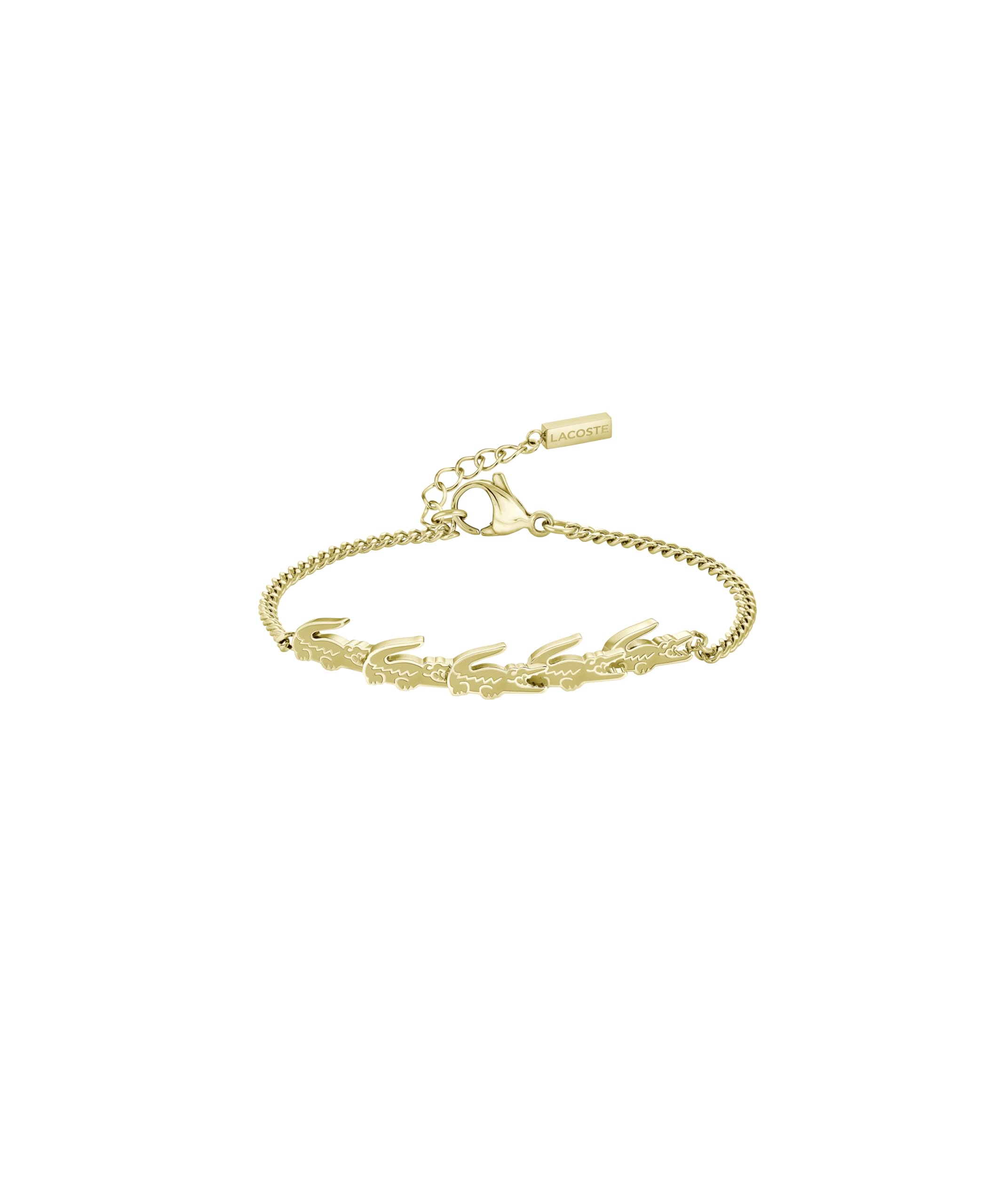 Lacoste Women's CROCODILE Collection Bracelet in Yellow Gold with Crocodile-Shaped Charms - 2040510