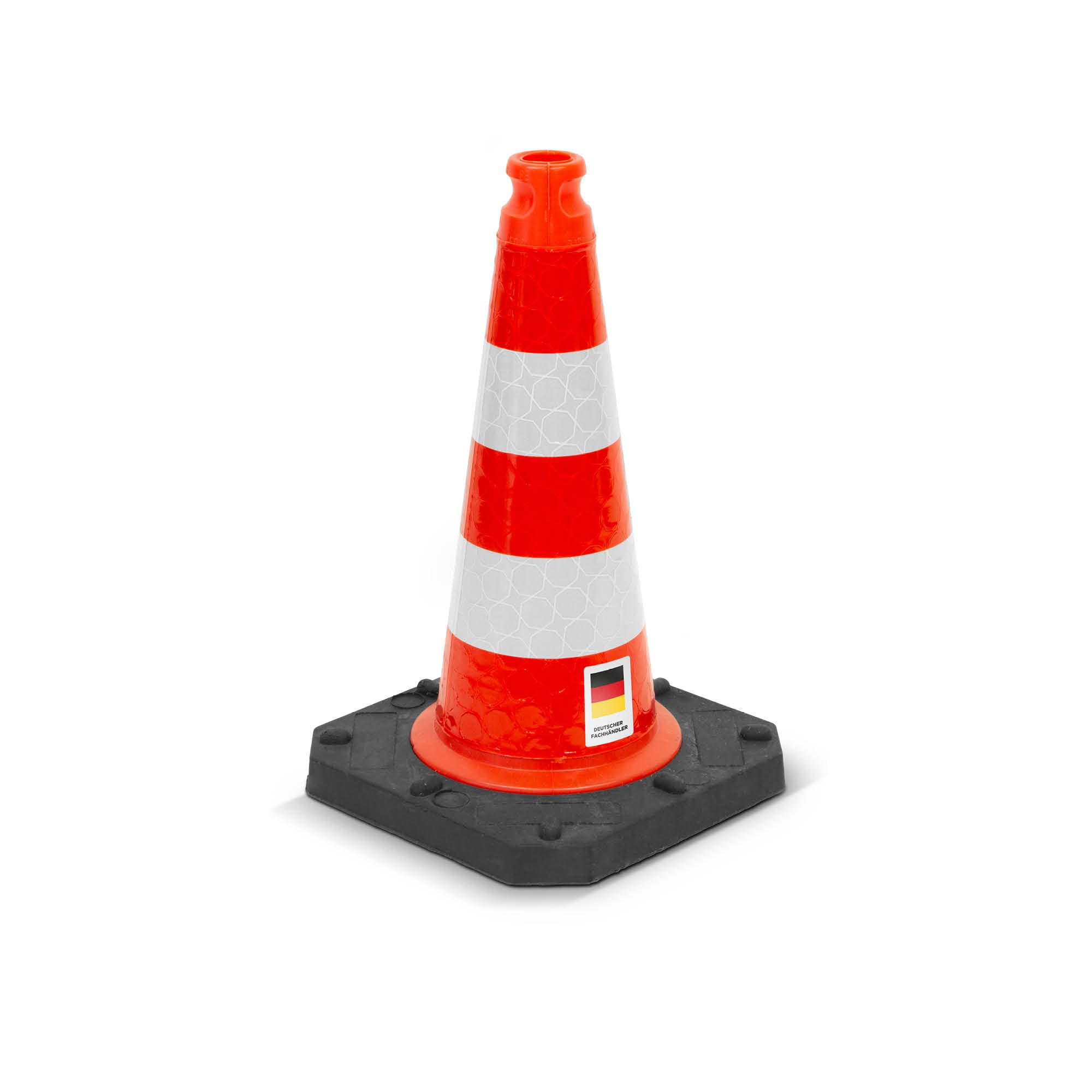 blizz-z Verkehrsleitkegel Profi Höhe 500 mm (1 Stück) | StVO & Bast-geprüft | vollreflektierend, Reflektionsklasse RA1 | Gewichtsklasse 3: 2,5 kg | stapelbarer TL-Leitkegel, Pylone, Verkehrshütchen