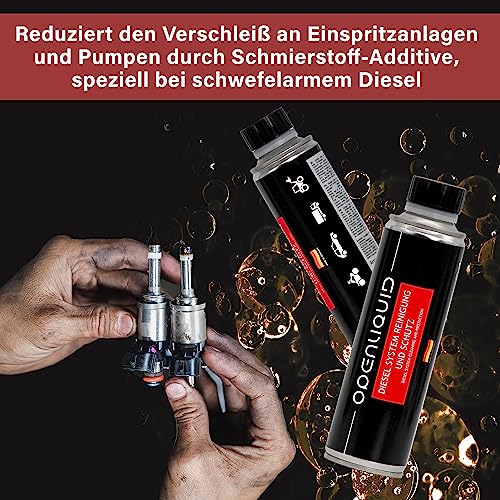 OPENLIQUID Diesel System Reinigung und Schutz - Kraftvoller Systemreiniger für Motorpflege & verbesserte Leistung, Effizienz und Umweltschutz - Diesel Kraftstoff Additiv - 300 ml