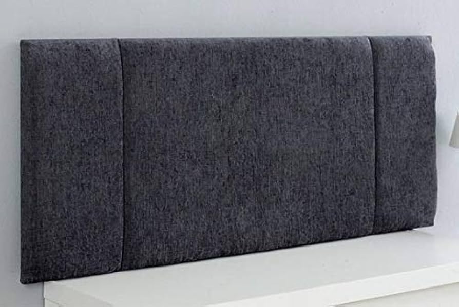 mm08enn Luxury Top Qulaity Oslo headboard in linen fabric available in (4ft small double, Black)
