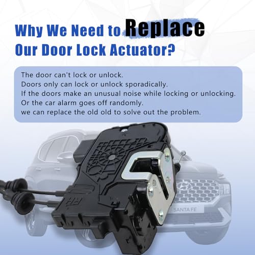 Image of Door Lock Actuator Front Right Passenger Side Compatible with 2010-2012 Hyundai Santa Fe Door Latch Replacement 81320-0W000 813200W000