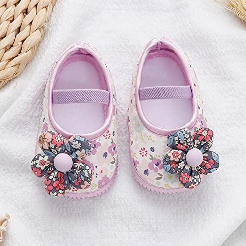 Baby Girls Soft Toddler Shoes Infant Toddler Walkers Shoes Colorful Flowers Princess Shoes Sandals Infant Shoes Boys (Purple, 11 Infant)3